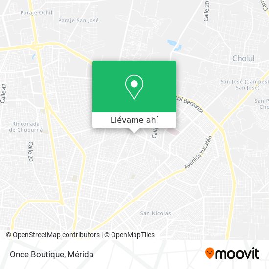 Mapa de Once Boutique