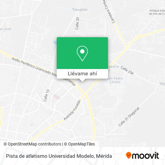 Cómo llegar a Pista de atletismo Universidad Modelo en Mérida en Autobús?