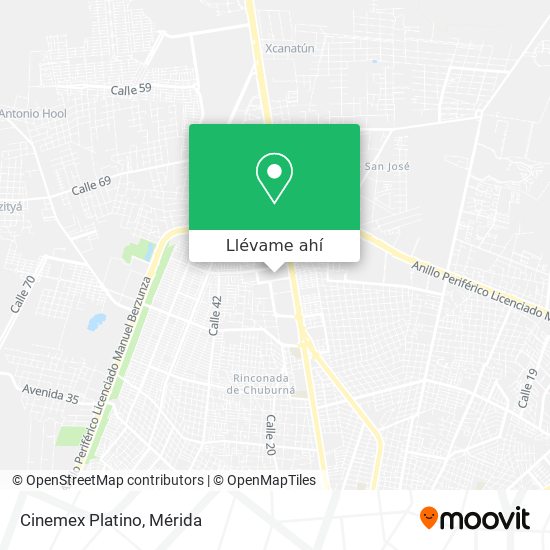 Mapa de Cinemex Platino