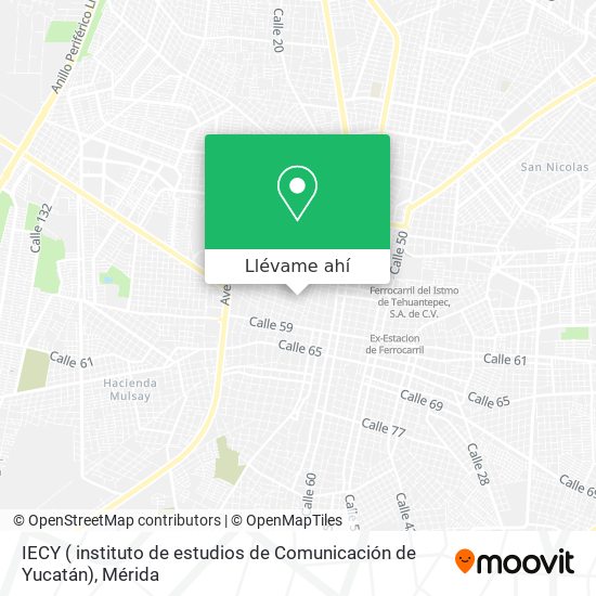 Mapa de IECY ( instituto de estudios de Comunicación de Yucatán)