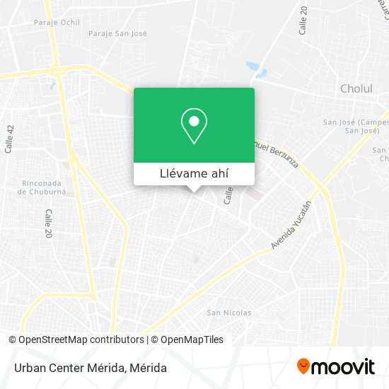 Mapa de Urban Center Mérida
