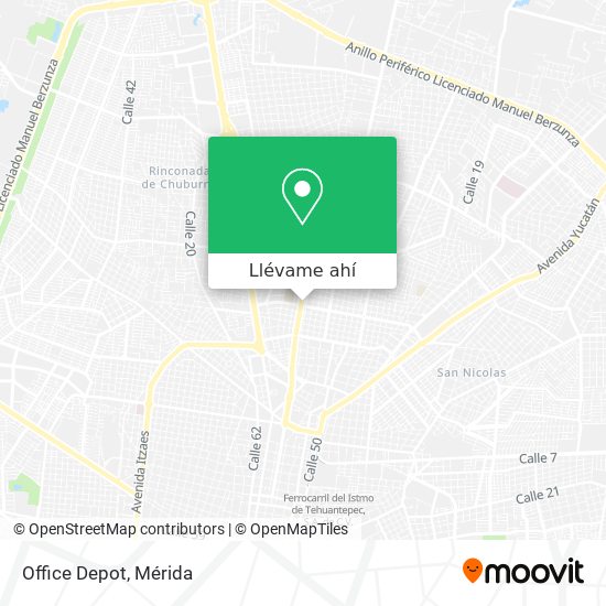 Cómo llegar a Office Depot en Mérida en Autobús?