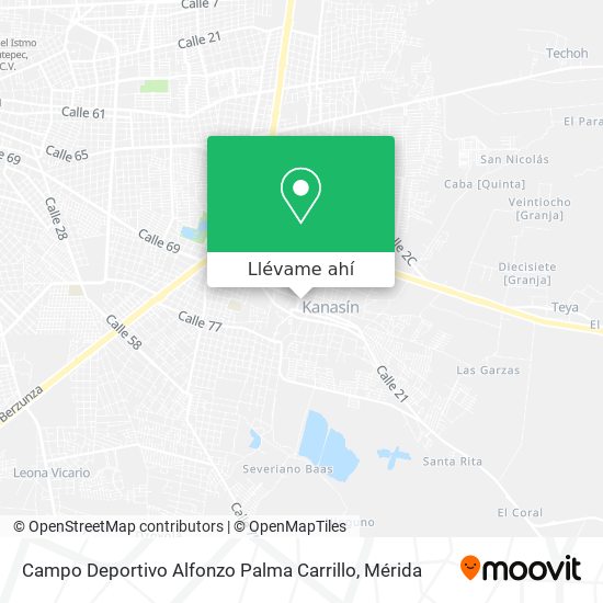 Mapa de Campo Deportivo Alfonzo Palma Carrillo