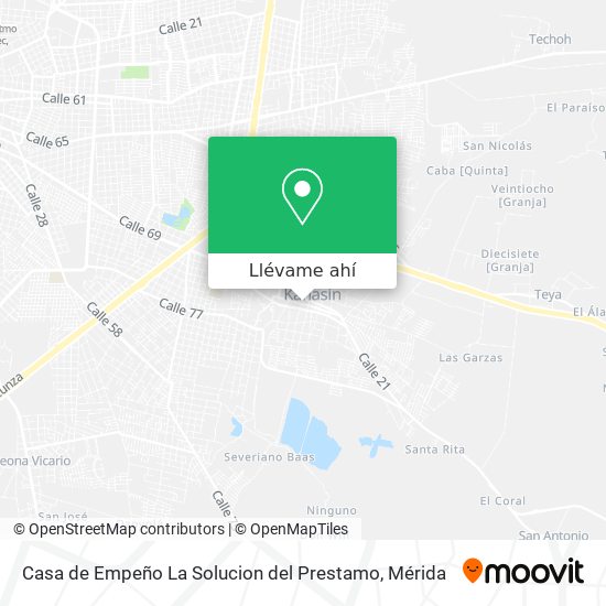 Cómo llegar a Casa de Empeño La Solucion del Prestamo en Kanasín en Autobús?