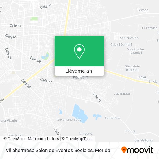 Cómo llegar a Villahermosa Salón de Eventos Sociales en Kanasín en Autobús?