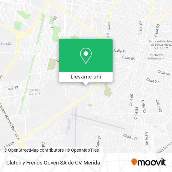 Mapa de Clutch y Frenos Goven SA de CV