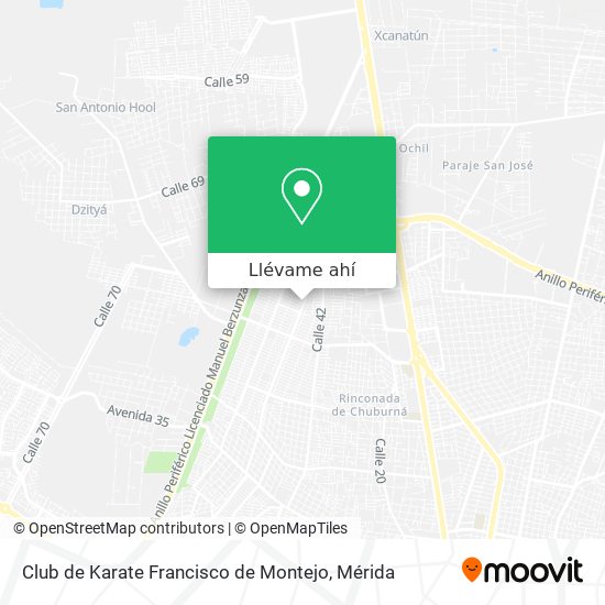 Mapa de Club de Karate Francisco de Montejo