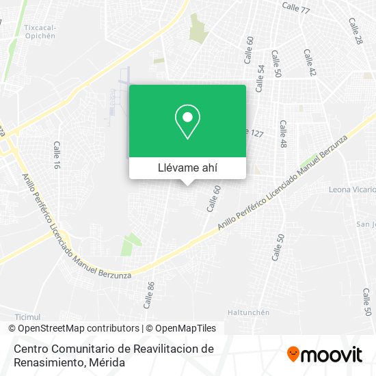 Mapa de Centro Comunitario de Reavilitacion de Renasimiento