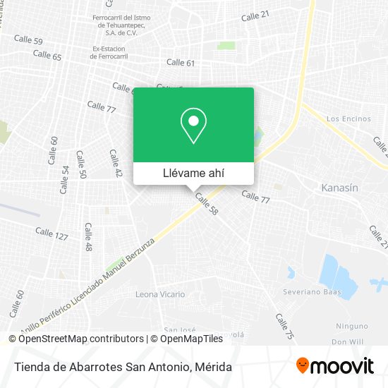 Mapa de Tienda de Abarrotes San Antonio