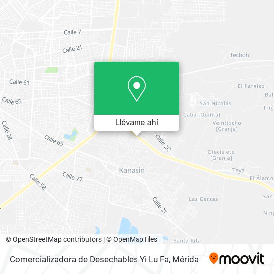 Mapa de Comercializadora de Desechables Yi Lu Fa