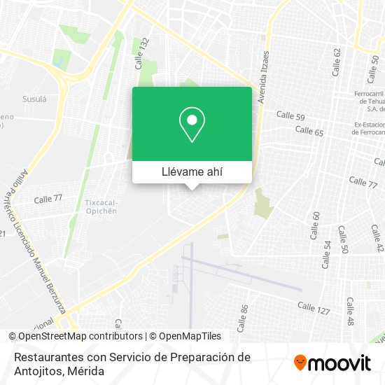 Mapa de Restaurantes con Servicio de Preparación de Antojitos