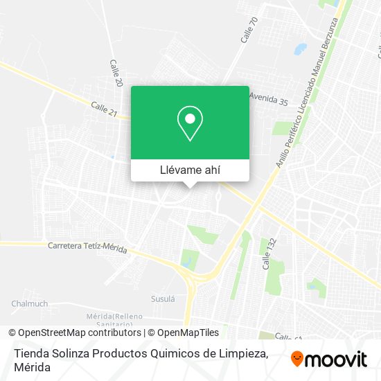 Mapa de Tienda Solinza Productos Quimicos de Limpieza