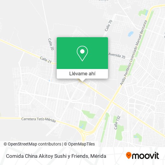 Mapa de Comida China Akitoy Sushi y Friends