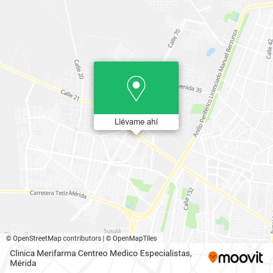 Mapa de Clinica Merifarma Centreo Medico Especialistas