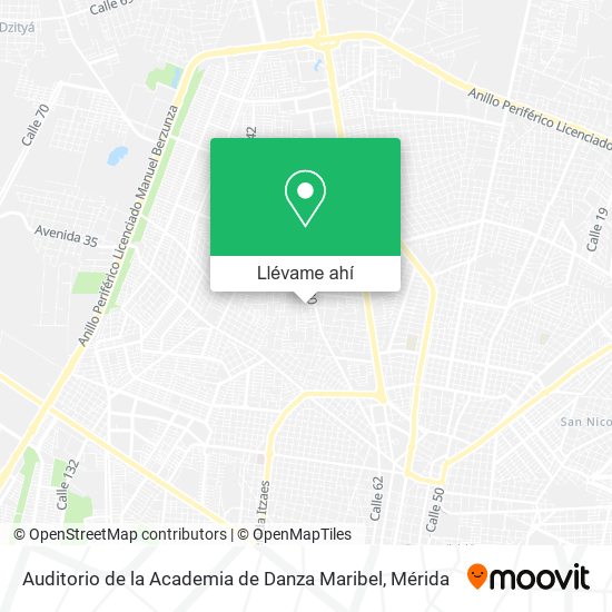 Mapa de Auditorio de la Academia de Danza Maribel