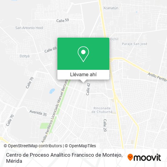 Mapa de Centro de Proceso Analítico Francisco de Montejo