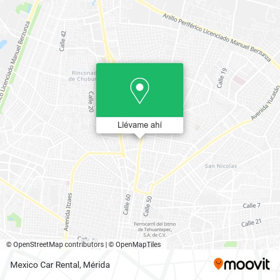 Mapa de Mexico Car Rental