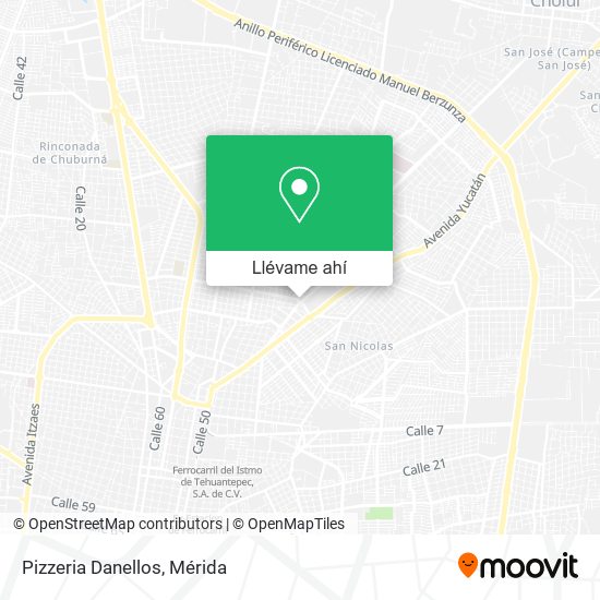 Mapa de Pizzeria Danellos