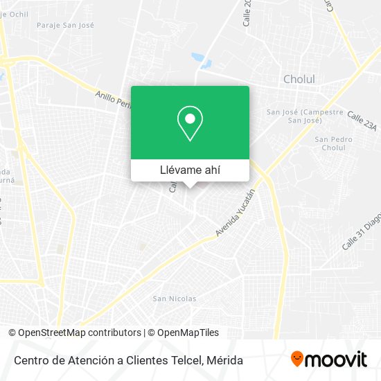 Mapa de Centro de Atención a Clientes Telcel