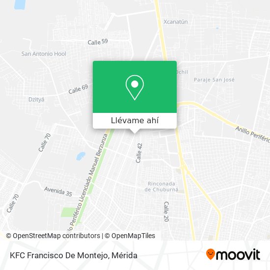 Cómo llegar a KFC Francisco De Montejo en Mérida en Autobús?