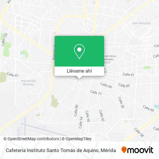 Mapa de Cafeteria Instituto Santo Tomás de Aquino