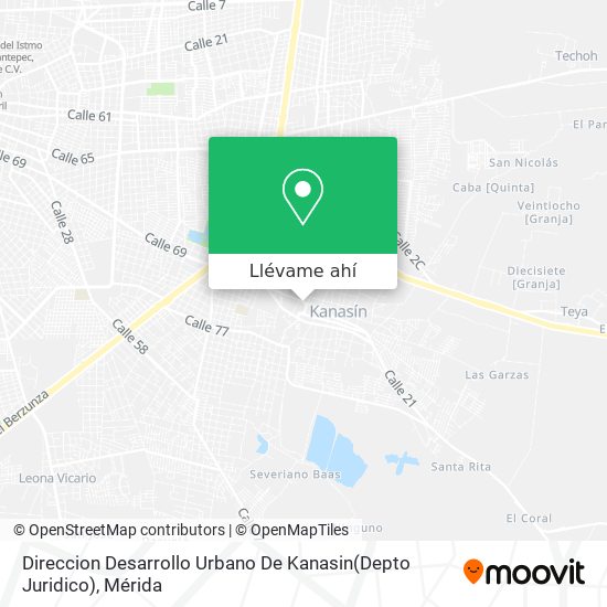 Mapa de Direccion Desarrollo Urbano De Kanasin(Depto Juridico)