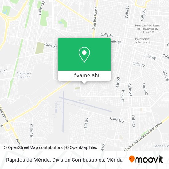Mapa de Rapidos de Mérida. División Combustibles