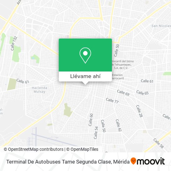 Cómo llegar a Terminal De Autobuses Tame Segunda Clase en Mérida en Autobús?