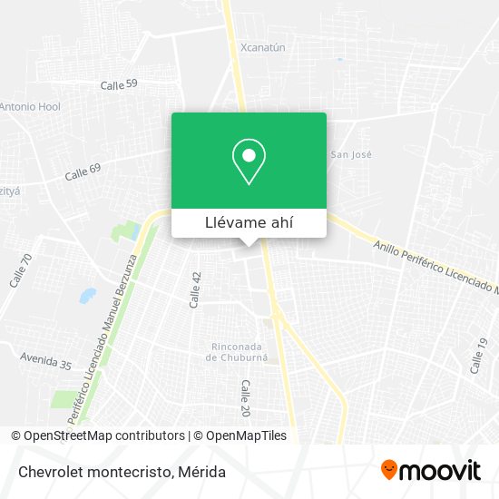 Mapa de Chevrolet montecristo