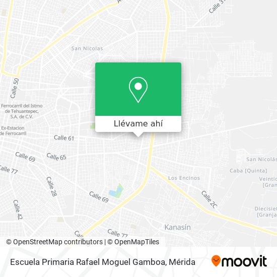 Mapa de Escuela Primaria Rafael Moguel Gamboa