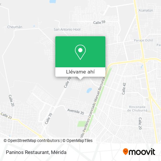 Mapa de Paninos Restaurant