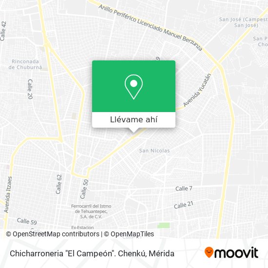 Mapa de Chicharroneria "El Campeón". Chenkú