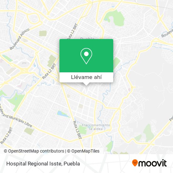 Mapa de Hospital Regional Isste