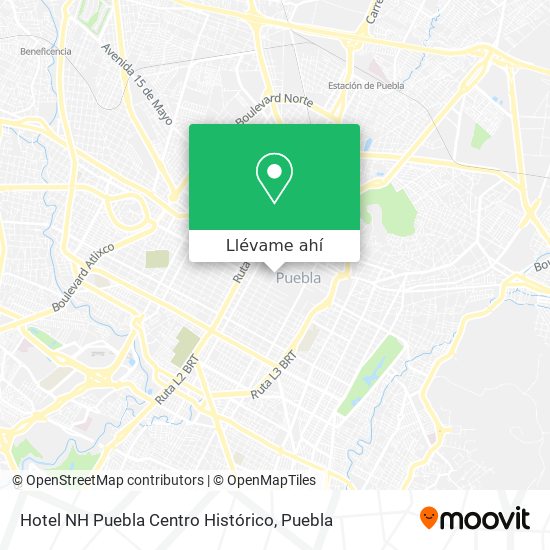 Mapa de Hotel NH Puebla Centro Histórico