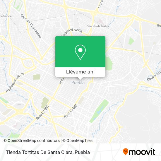 Mapa de Tienda Tortitas De Santa Clara