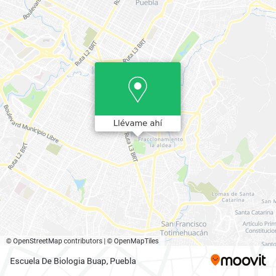 Mapa de Escuela De Biologia Buap