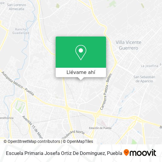 Mapa de Escuela Primaria Josefa Ortiz De Domínguez
