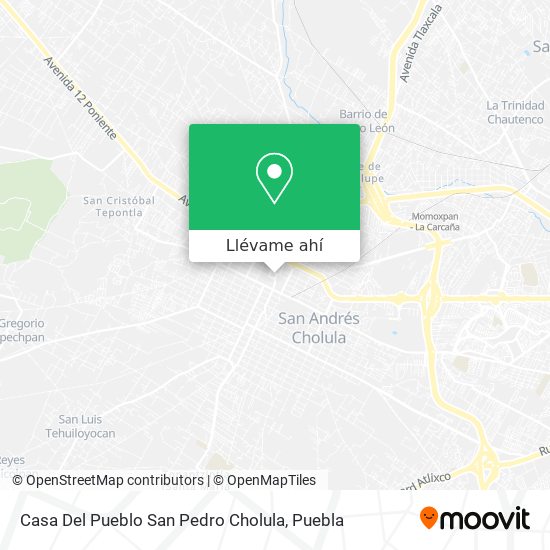 Cómo llegar a Casa Del Pueblo San Pedro Cholula en San Jerónimo Tecuanipan  en Autobús?