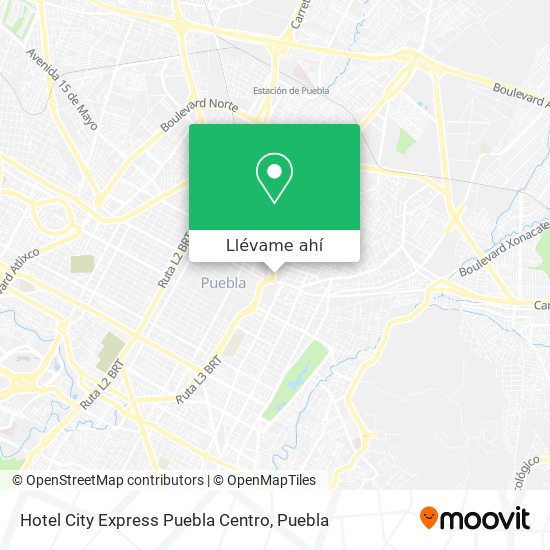 Mapa de Hotel City Express Puebla Centro