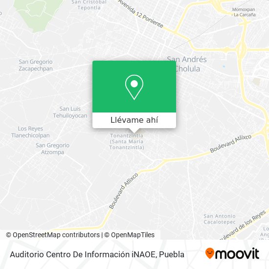 Mapa de Auditorio Centro De Información iNAOE