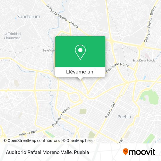 Mapa de Auditorio Rafael Moreno Valle