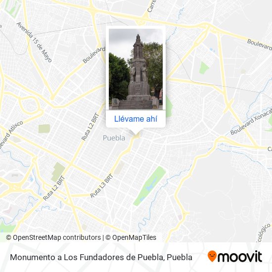 Mapa de Monumento a Los Fundadores de Puebla