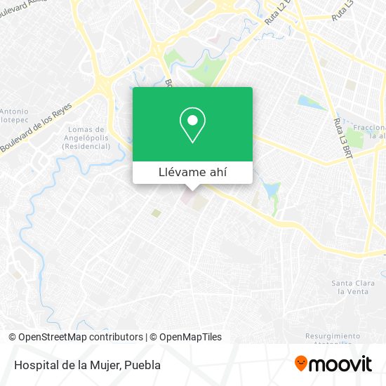 Mapa de Hospital de la Mujer