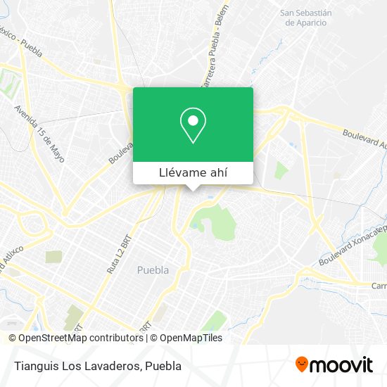 Cómo llegar a Tianguis Los Lavaderos en San Andrés Cholula en Autobús?