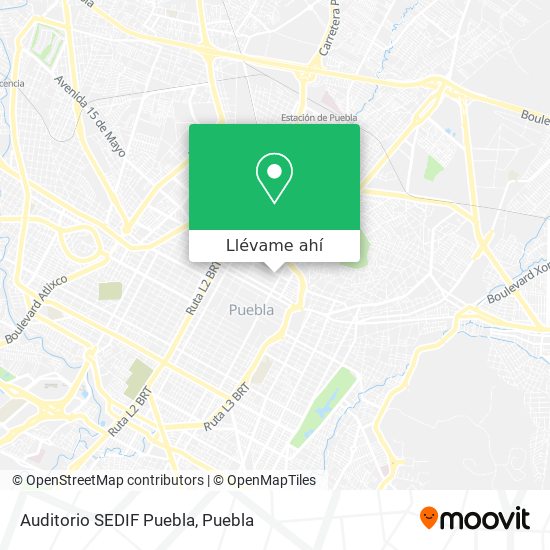 Mapa de Auditorio SEDIF Puebla