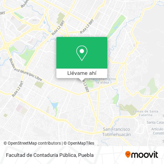 Mapa de Facultad de Contaduría Pública