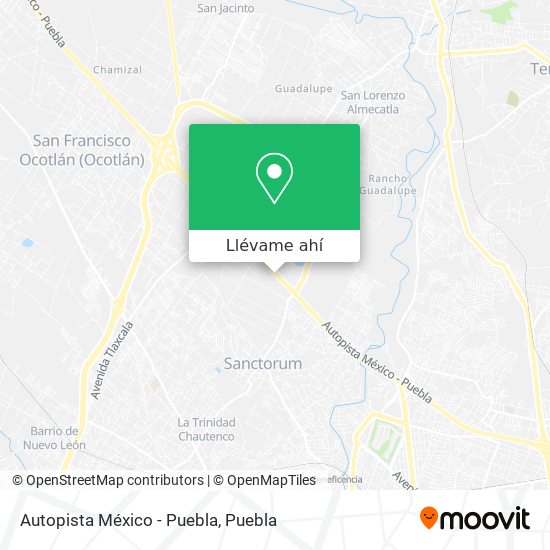 Mapa de Autopista México - Puebla