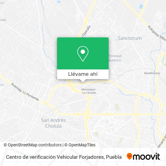 Mapa de Centro de verificación Vehicular Forjadores