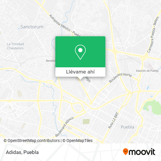 Cómo llegar a Adidas en San Pedro Cholula en Autobús?