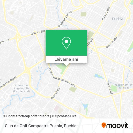 Cómo llegar a Club de Golf Campestre Puebla en Ocoyucan en Autobús?